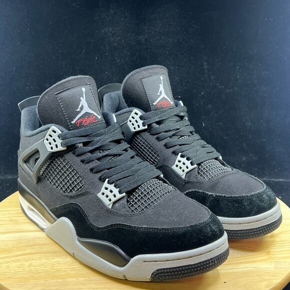 Jordan 4 Retro SE Mid Black Canvas DH7138-006 Size 12 - Picture 4 of 10